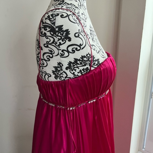 Marc Bouwer Glamiti 100 % Silk Pink Formal Long Dress - Picture 13 of 16